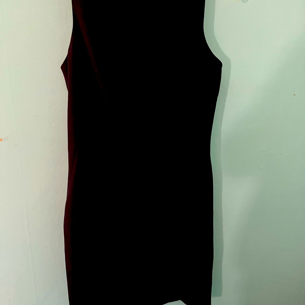 CDC Black Sleeveless Mock Neck Midi Dress
